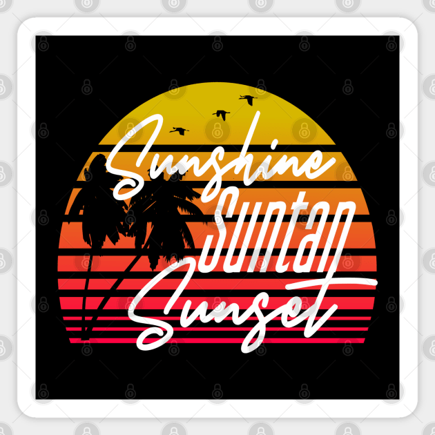 Essence of Summer is Sunshine Suntan and Sunsets Sticker by Paradise Stitch